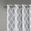 Pemberly Row Polyester Blackout Printed Window Panel in Gray