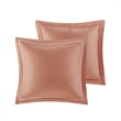 Pemberly Row 9-piece Farmhouse Cotton Percale Comforter Set - Coral Pink