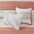 Pemberly Row 9-piece Farmhouse Cotton Percale Comforter Set - Coral Pink