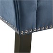 Pemberly Row Contemporary Transitional Solid Wood Accent Bench in Blue