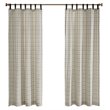 Pemberly Row Polyester Tab Top Panel with Fleece Lining in Natural