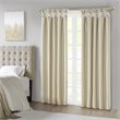 Pemberly Row Polyester Faux Silk Twisted Tab Panel in Champagne Gold