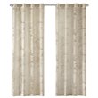 Pemberly Row Polyester Fabric Palm Leaf Burnout Window Sheer in Natural