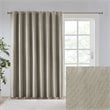 Pemberly Row Polyester Fabric Heathered Window Panel in Taupe Gray