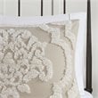 Pemberly Row Cotton Tufted Full/Queen Duvet Cover Set in Brown