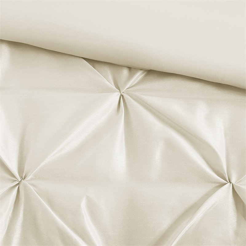 Pemberly Row 7-Piece Polyester Polyoni Set with Pleats in Ivory