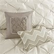 Pemberly Row 7-Piece Polyester Polyoni Set with Pleats in Ivory