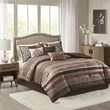 Pemberly Row 7-Piece Polyester Jacquard Comforter Set in Red