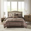 Pemberly Row 7-Piece Polyester Jacquard Comforter Set in Red