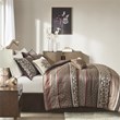 Pemberly Row 7-Piece Polyester Jacquard Comforter Set in Red