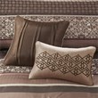 Pemberly Row 7-Piece Polyester Jacquard Comforter Set in Red