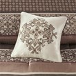 Pemberly Row 7-Piece Polyester Jacquard Comforter Set in Red