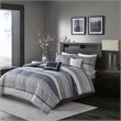 Pemberly Row 7-Piece Polyester Jacquard Comforter Set in Navy