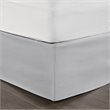 Pemberly Row Polyester Microfiber Wrap Around Adjustable Bedskirt in Gray