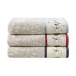 Pemberly Row 6-Piece Cotton Embroidered Jacquard Towel Set in Navy
