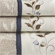 Pemberly Row 6-Piece Cotton Embroidered Jacquard Towel Set in Navy