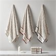 Pemberly Row 6-Piece Cotton Embroidered Jacquard Towel Set in Navy