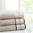 Pemberly Row 6-Piece Cotton Embroidered Jacquard Towel Set in Navy