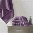 Pemberly Row Contemporary 100 Percent Turkish Cotton Towel in Purple