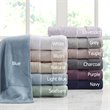 Pemberly Row Contemporary 100 Percent Turkish Cotton Towel in Purple