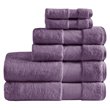 Pemberly Row Contemporary 100 Percent Turkish Cotton Towel in Purple