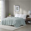 Pemberly Row Cotton Basketweave Blanket with 1