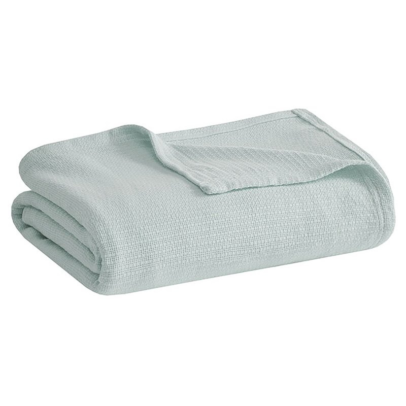 Pemberly Row Cotton Basketweave Blanket with 1