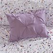 Pemberly Row Polyester Printed and Pintucked Comforter Set in Plum