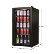 Pemberly Row Contemporary Can/Beverage Refrigerator in Black