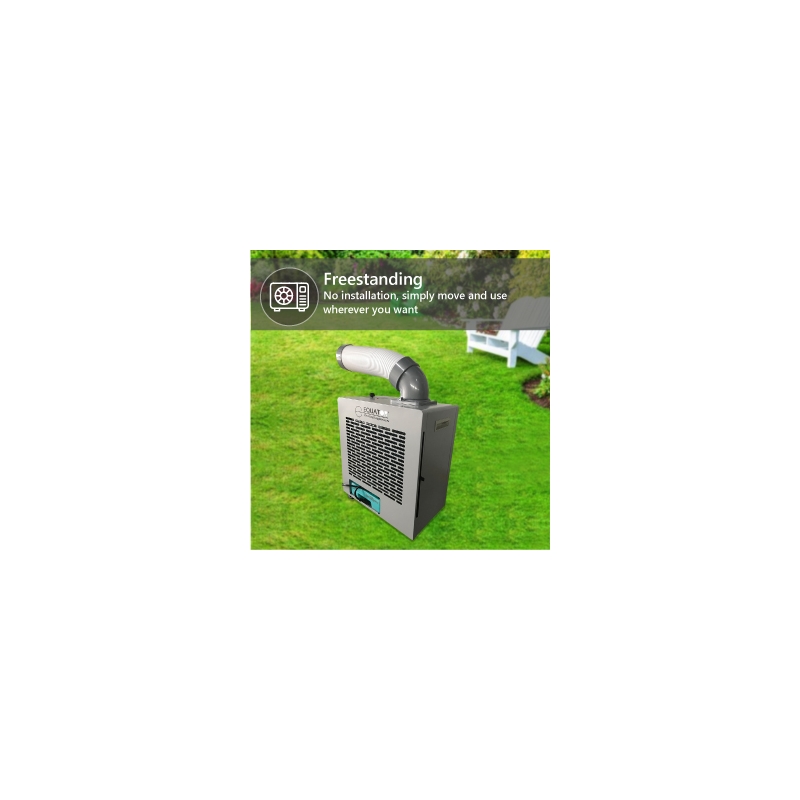 Pemberly Row 7000 BTU Outdoor Portable Air Conditioner + Drip Pan Kit
