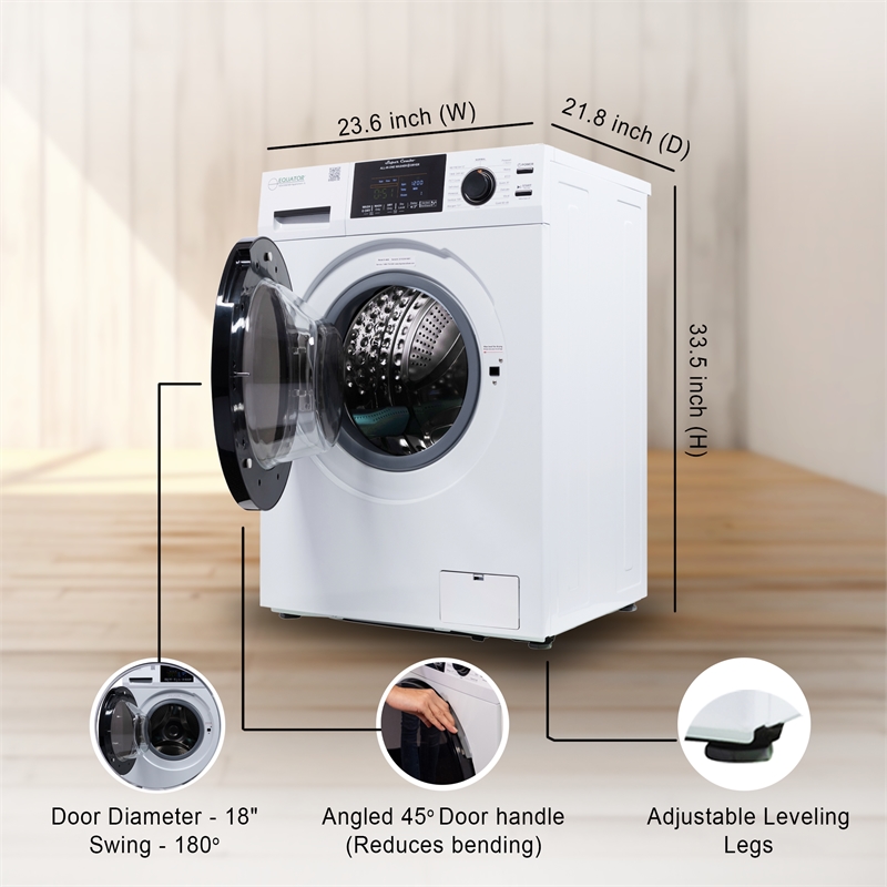 Pemberly Row Pet Compact 110V Vented/Ventless 15lbs Combo Washer Dryer 1400 RPM