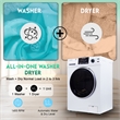 Pemberly Row Pet Compact 110V Vented/Ventless 15lbs Combo Washer Dryer 1400 RPM