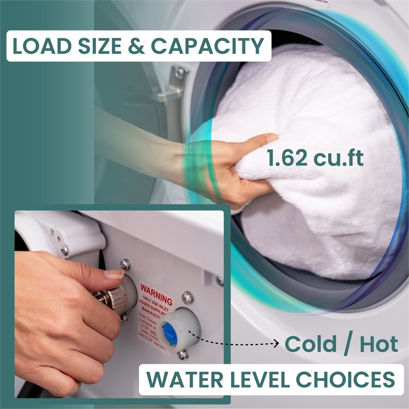 Pemberly Row Pet Compact 110V Vented/Ventless 15lbs Combo Washer Dryer 1400 RPM