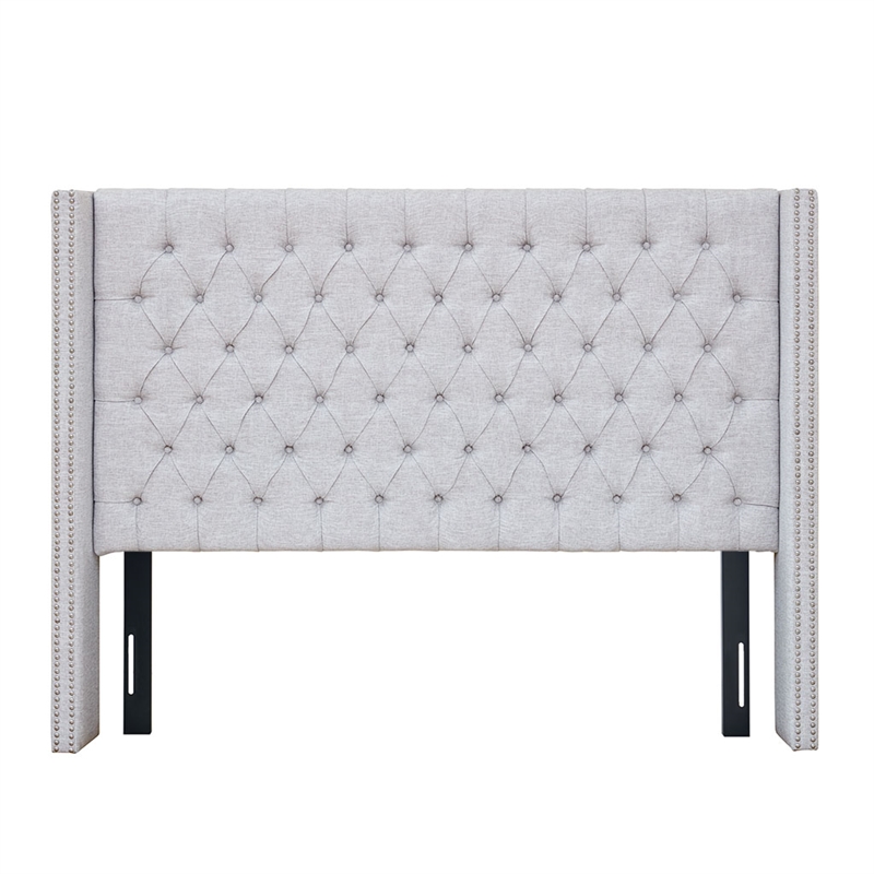 Pemberly Row Modern / Contemporary Upholstery Headboard in Gray