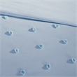Pemberly Row Contemporary Cotton Jacquard Comforter Set in Blue