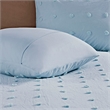 Pemberly Row Contemporary Cotton Jacquard Comforter Set in Blue