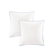 Pemberly Row Contemporary Cotton Jacquard Comforter Set in Blue