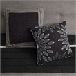 Pemberly Row Modern / Contemporary 7 Piece Comforter Set in Black