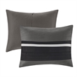 Pemberly Row Modern / Contemporary 7 Piece Comforter Set in Black
