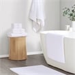 Pemberly Row Modern / Contemporary Marshmallow Bath Rug in White