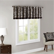 Pemberly Row Modern / Contemporary Jacquard Window Valance in Black