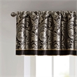 Pemberly Row Modern / Contemporary Jacquard Window Valance in Black