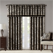 Pemberly Row Modern / Contemporary Jacquard Window Valance in Black