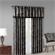 Pemberly Row Modern / Contemporary Jacquard Window Valance in Black