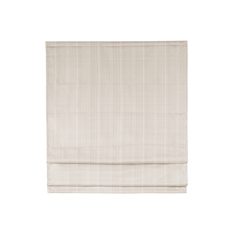 Pemberly Row Basketweave Room Darkening Cordless Roman Shade in Ivory