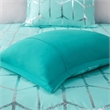 Pemberly Row Metallic Printed Comforter Set in Aqua and Silver