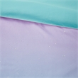 Pemberly Row Metallic Glitter Printed Reversible Comforter Set in Aqua