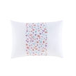 Pemberly Row Metallic Glitter Printed Reversible Comforter Set in Aqua