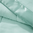 Pemberly Row Fabric Down Alternative Blanket with Satin Trim - Seafoam