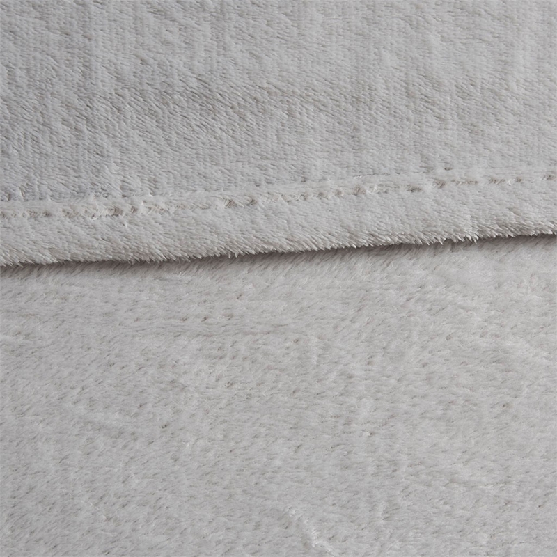 Pemberly Row Microlight Plush Oversized Blanket in Gray King